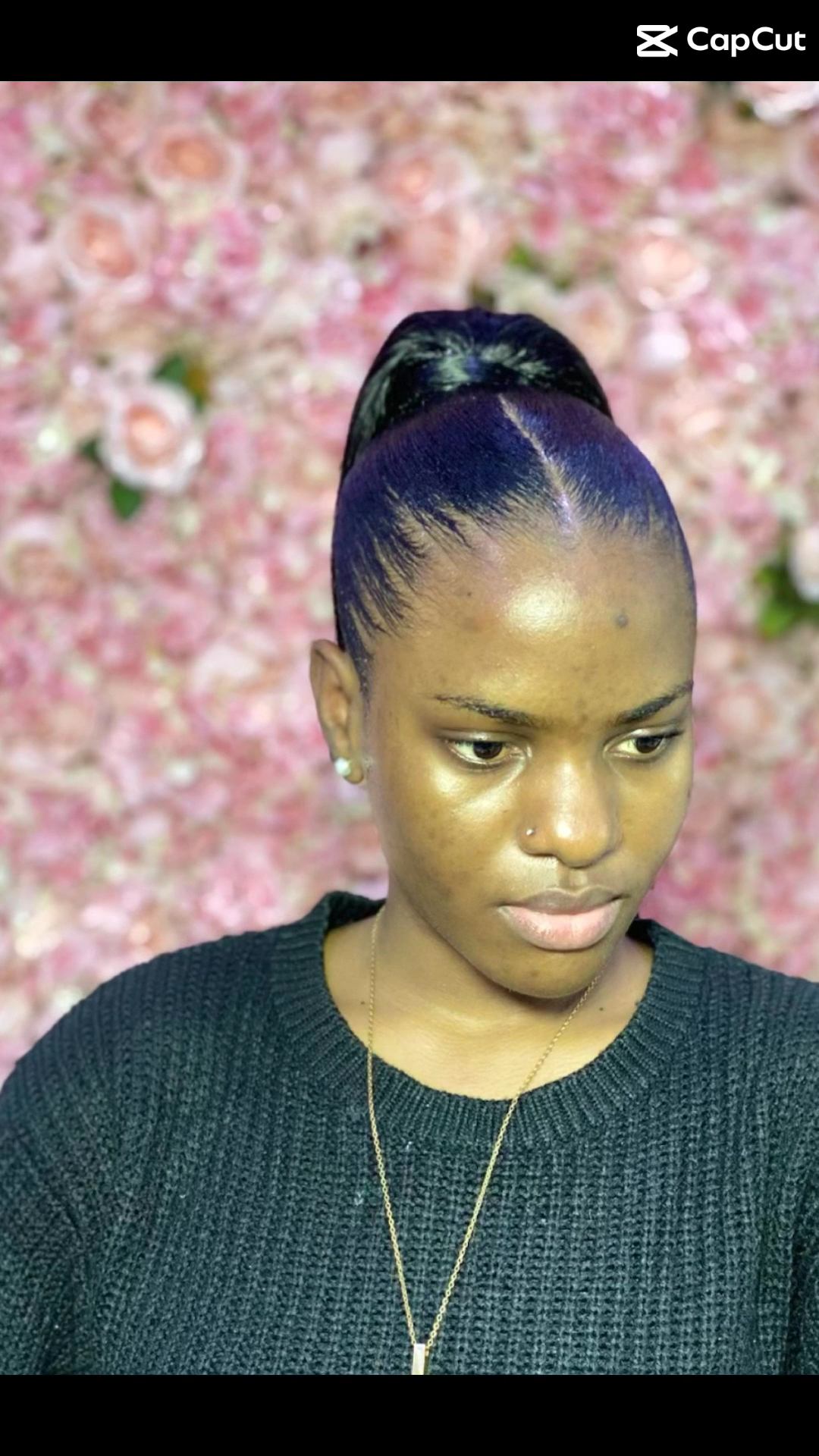 Sleek ponytail